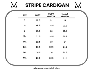 IN STOCK Stripe Cardigan - Fall Stripes