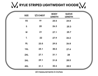 IN STOCK Rylie Striped Lightweight Hoodie - Blue and Purple FINAL SALE