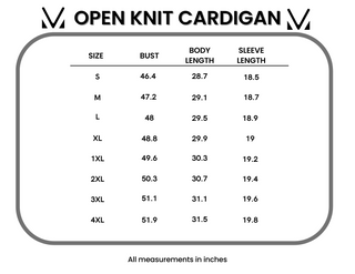 IN STOCK Open Knit Cardigan - Black