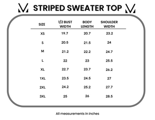 IN STOCK Striped Sweater Top - Navy FINAL SALE