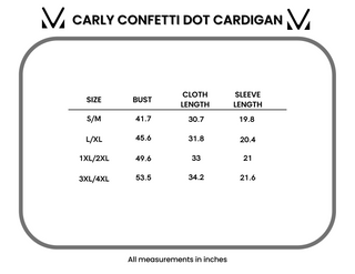 IN STOCK Carly Confetti Dot Cardigan - Aqua Blue FINAL SALE