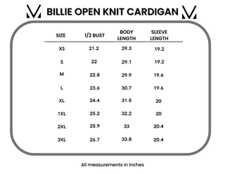 IN STOCK Billie Open Knit Cardigan - Rust FINAL SALE