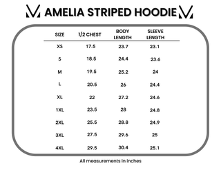 IN STOCK Amelia Striped Hoodie - Green FINAL SALE
