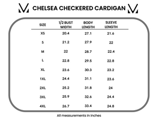 IN STOCK Chelsea Checkered Cardigan - Brick FINAL SALE