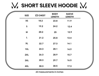 IN STOCK Short Sleeve Hoodie - Neon Palm Trees