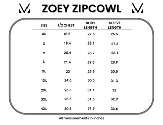 IN STOCK Classic Zoey ZipCowl Sweatshirt - Maple and Fall Foliage