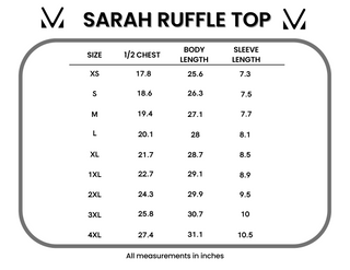 IN STOCK Sarah Ruffle Short Sleeve - Dusty Jade