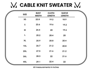IN STOCK Cable Knit Sweater - Latte