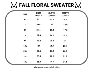 IN STOCK Fall Floral Sweater - Beige