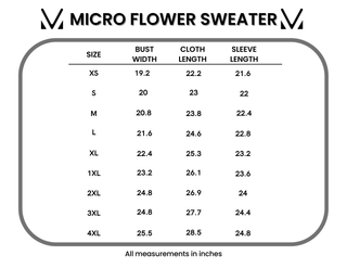 IN STOCK Micro Flower Sweater - Ivory