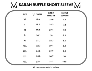 PREBOOK Sarah Ruffle Short Sleeve Top - Lavender Hearts