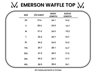 IN STOCK Emerson Waffle Top - Black