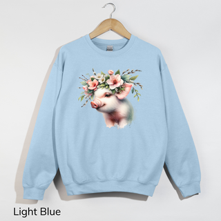 Watercolor Piggy Crewneck