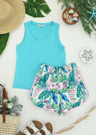 IN STOCK Noelle Tank - Aqua