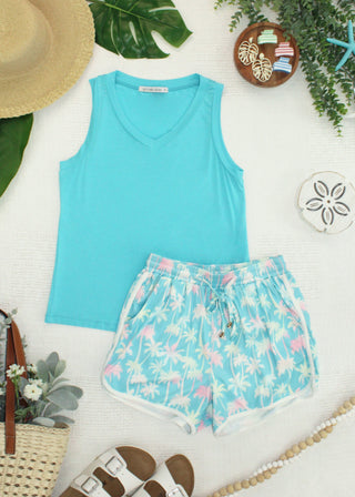 IN STOCK Noelle Tank - Aqua