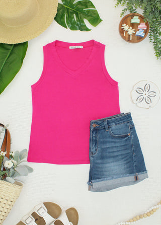 IN STOCK Noelle Tank - Hot Pink FINAL SALE