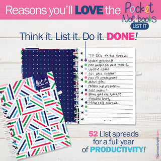 Pocket Notebooks | List, Plan, Doodle | 4 Styles