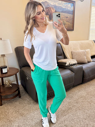 IN STOCK Corrine Joggers - Emerald