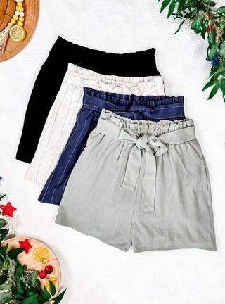 IN STOCK Libby Linen Shorts - Navy FINAL SALE