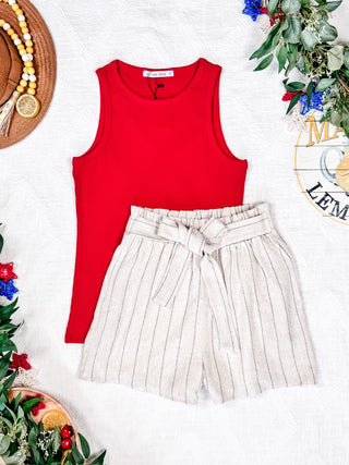 IN STOCK Libby Linen Shorts - Cream FINAL SALE