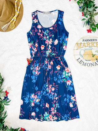 IN STOCK Sadie Dress - Navy Floral Bliss FINAL SALE