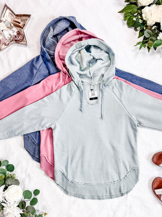 IN STOCK Vintage Wash Beach Hoodie - Nautical Navy FINAL SALE