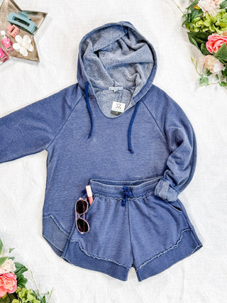 IN STOCK Vintage Wash Beach Hoodie - Nautical Navy FINAL SALE