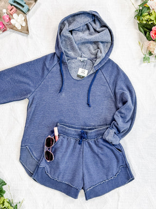 IN STOCK Vintage Wash Beach Hoodie - Nautical Navy FINAL SALE