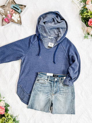IN STOCK Vintage Wash Beach Hoodie - Nautical Navy FINAL SALE