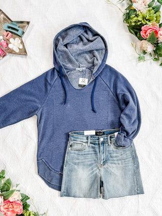 IN STOCK Vintage Wash Beach Hoodie - Nautical Navy FINAL SALE
