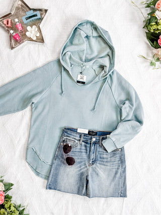 IN STOCK Vintage Wash Beach Hoodie - Seabreeze FINAL SALE