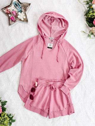 IN STOCK Vintage Wash Beach Hoodie - Dusty Pink FINAL SALE
