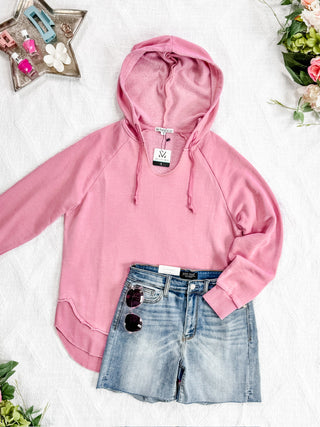 IN STOCK Vintage Wash Beach Hoodie - Dusty Pink FINAL SALE