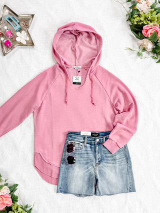 IN STOCK Vintage Wash Beach Hoodie - Dusty Pink FINAL SALE