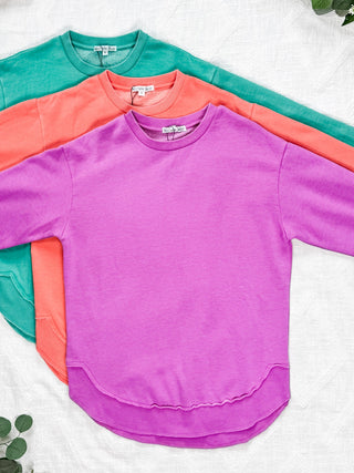 IN STOCK Vintage Wash Pullover - Caribbean Green FINAL SALE