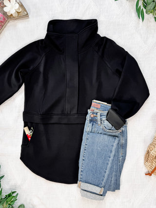 IN STOCK Mia Scuba Halfzip - Black