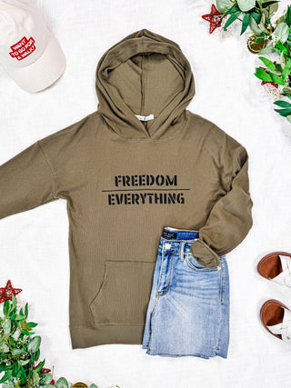 IN STOCK Corrine Embroidered Hoodie - Freedom Over Everything
