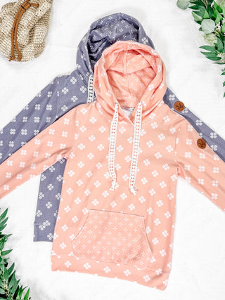 IN STOCK Hailey Pullover Hoodie - Coral Floral FINAL SALE