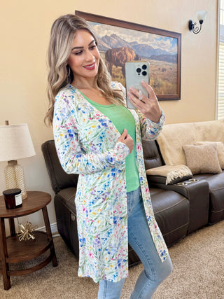 IN STOCK Classic Cardigan - Cottage Floral FINAL SALE