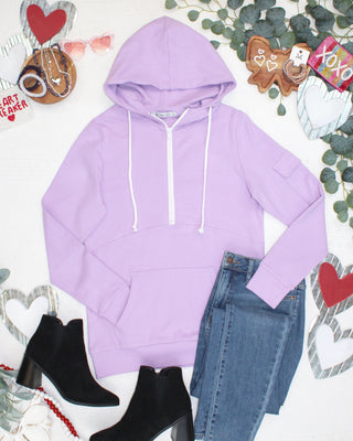 PREBOOK Pixie Pocket Halfzip Hoodie - Lavender