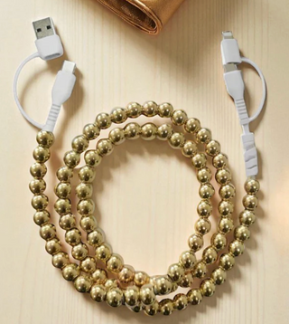 Updated Gold Beaded Cord Charger