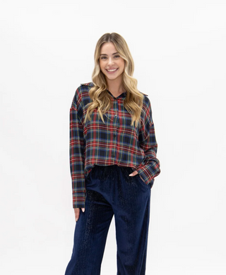 Kathryn Button-Up, Red Plaid