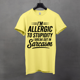 Allergic To Stupidity (Black) T-Shirt