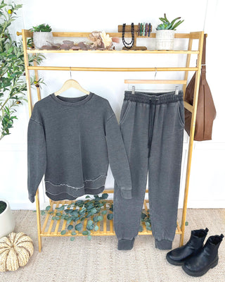 IN STOCK Vintage Wash Joggers - Black