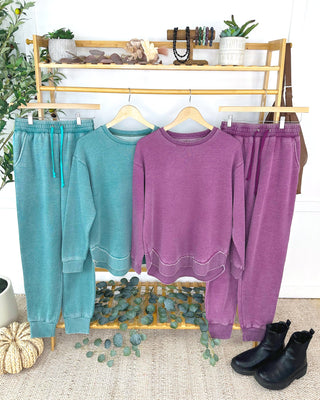 IN STOCK Vintage Wash Joggers - Purple