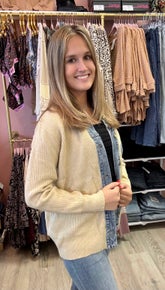 Washed Denim Collared Top