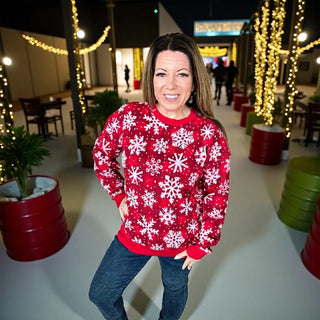 Red Snowflake Sweater