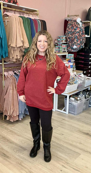 Comfy Corded Crewneck