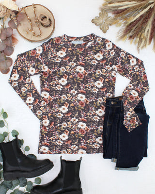 IN STOCK Blair Long Sleeve Top - Blushwood Floral