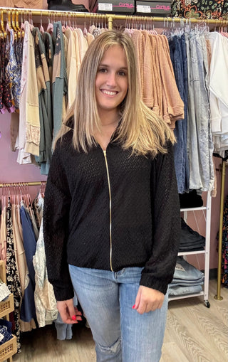 Black Zip Up Jacket